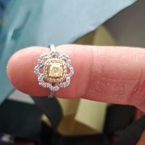 Levian Gold and Silver Floral Ring